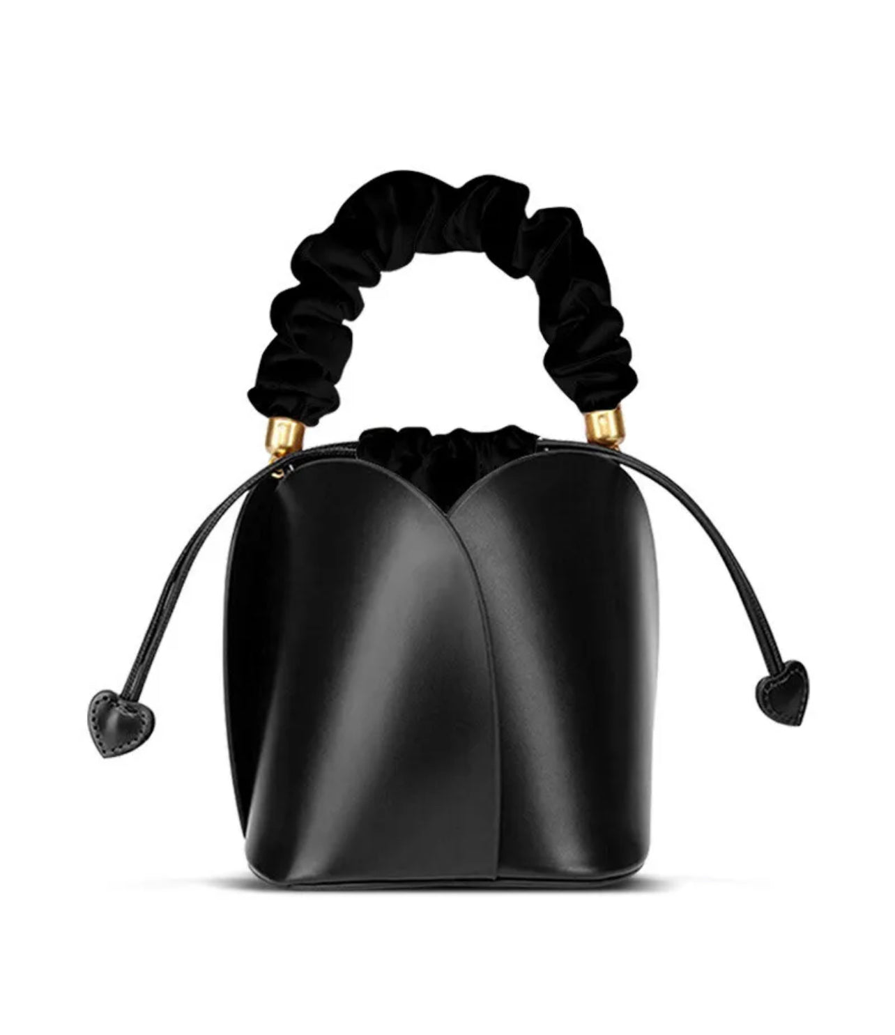 Anne | Leather Flower Bucket Bag
