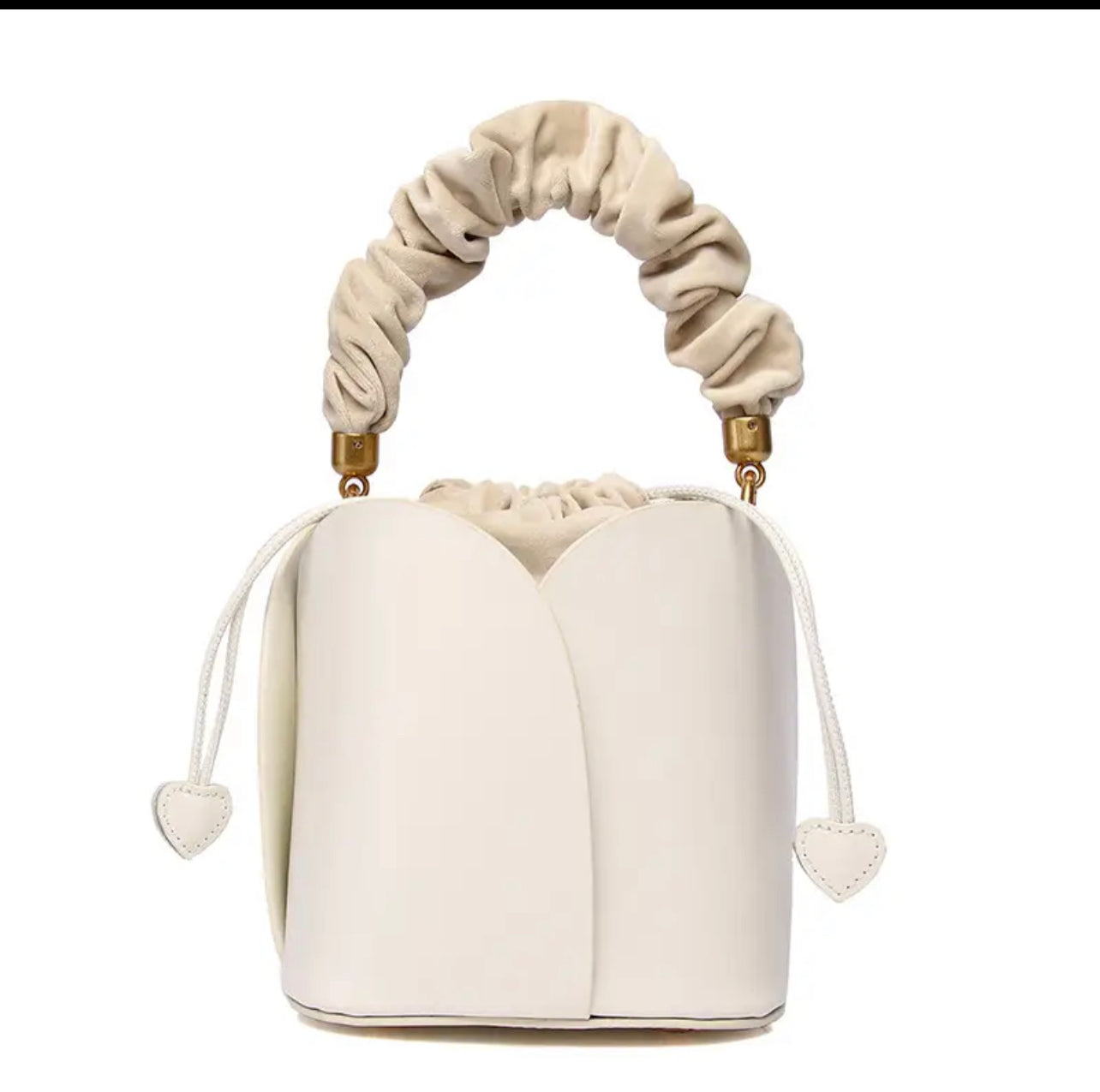 Anne | Leather Flower Bucket Bag