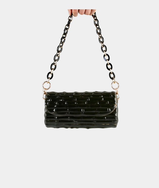 Long Chain Evening Bamboo Purse Wallet/Natural Color