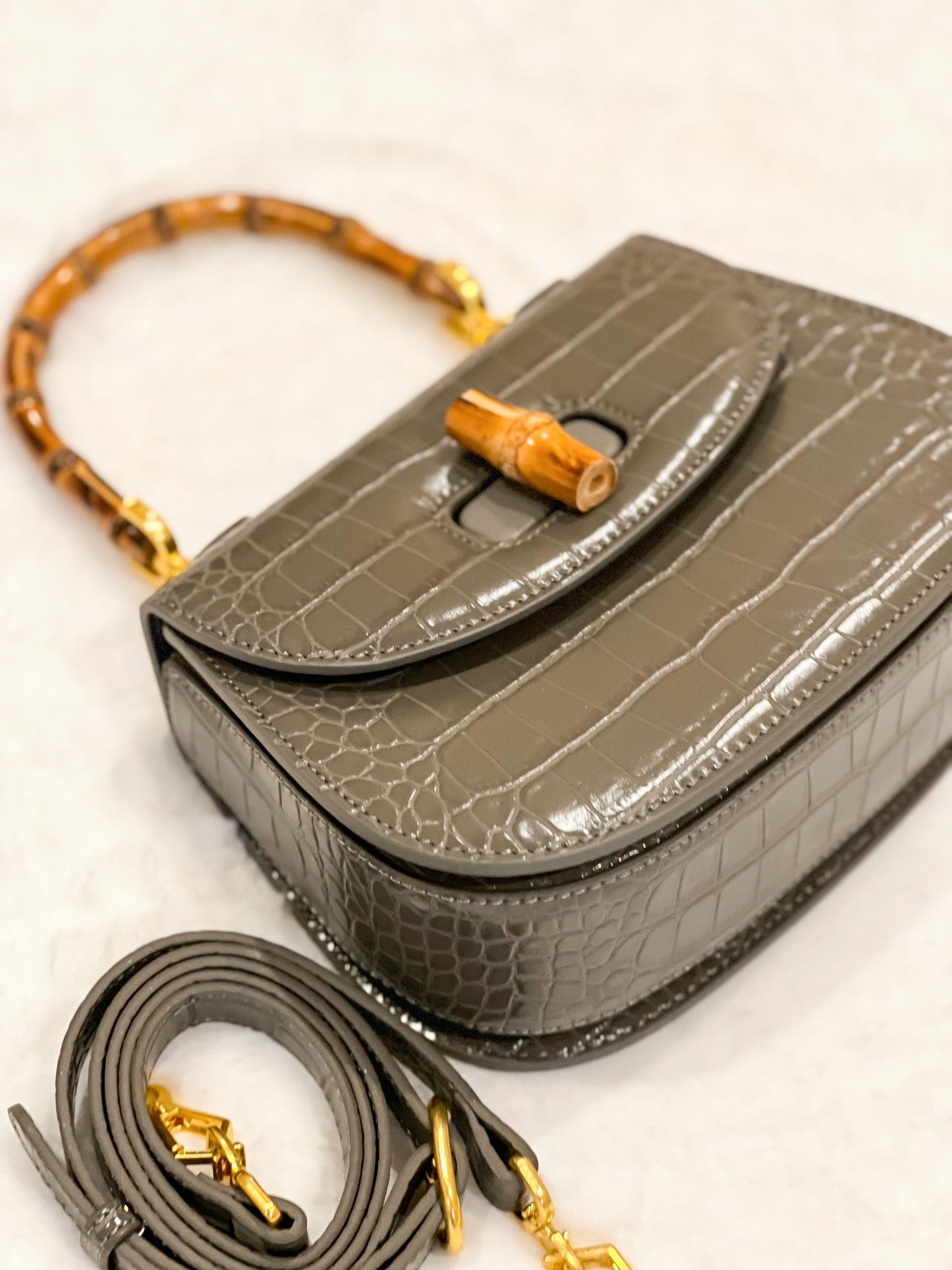 Leather Bamboo Bag