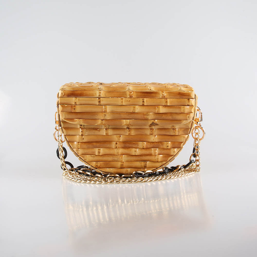 Sam | Half Round Bamboo Bag