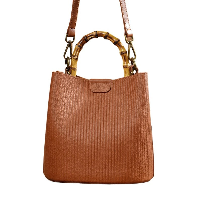 Mila | Genuine Leather Bucket Handbag