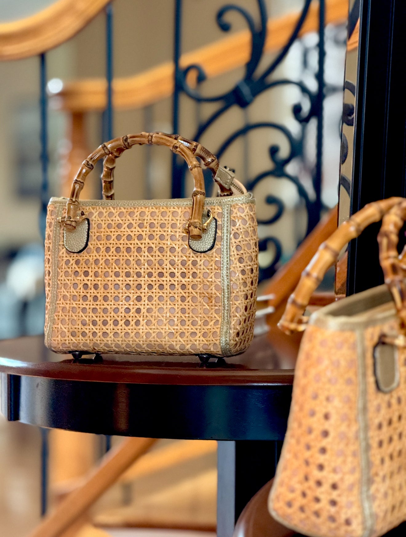 Nativa/Bamboo Handle Bag