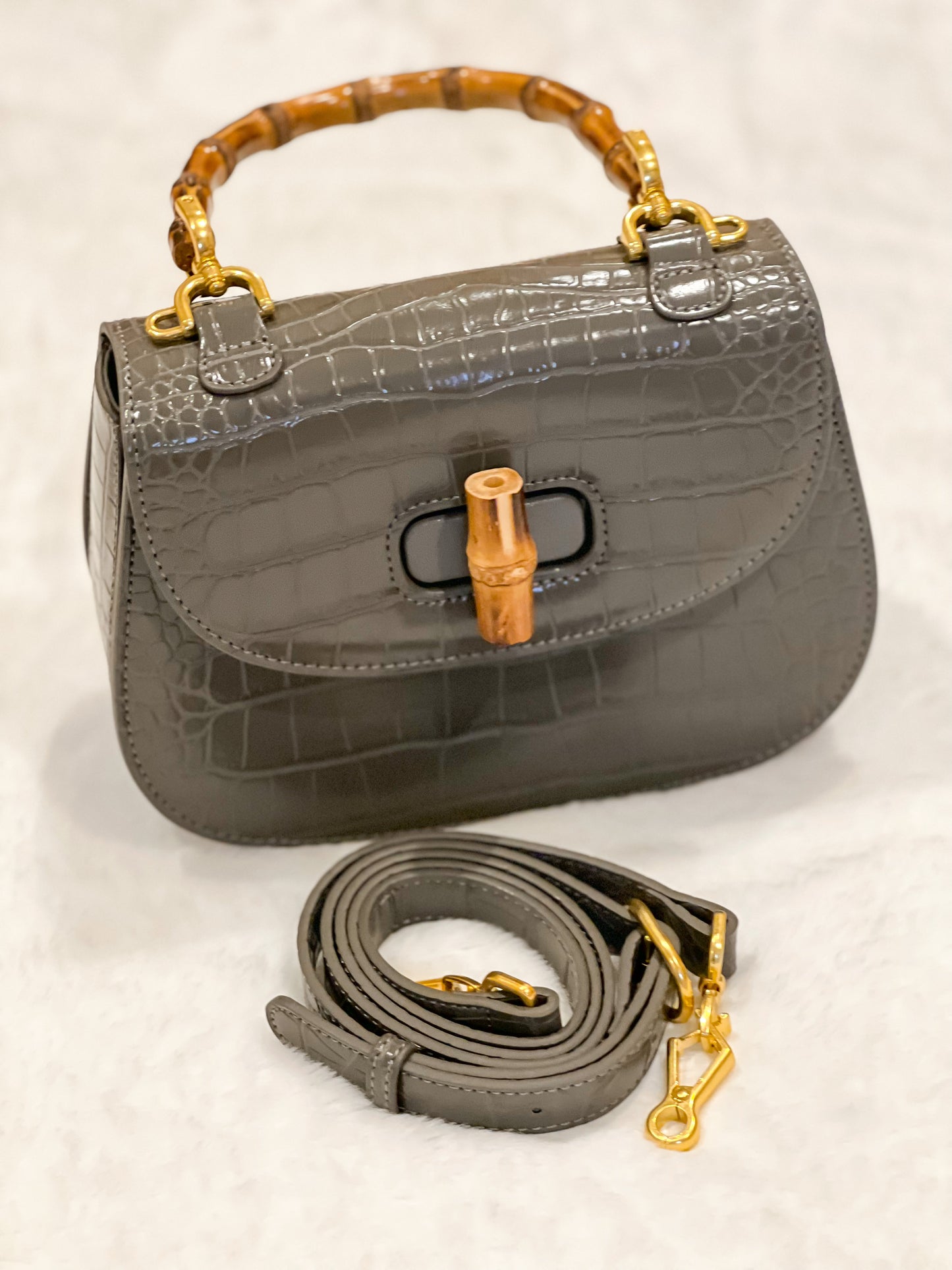 Leather Bamboo Bag